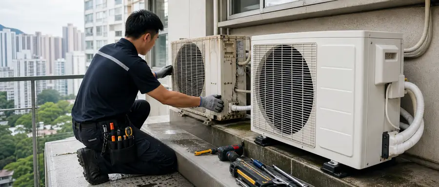 更換冷氣時檢查室外機及安裝位置